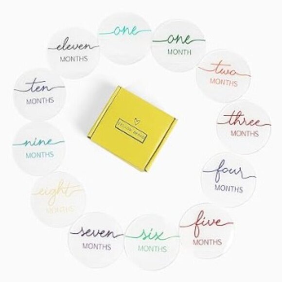 BABY MONTHLY MILESTONE SIGNS GENDER NEUTRAL ACRYLIC DISCS - Picture 6 of 13